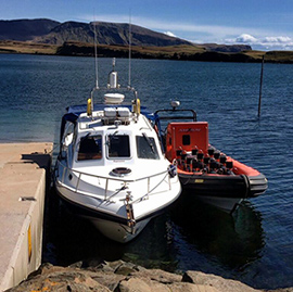 Island Cruiser and AquaXplore moored at Canna