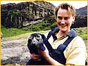 Skipper Sarah with abandoned seal pup
